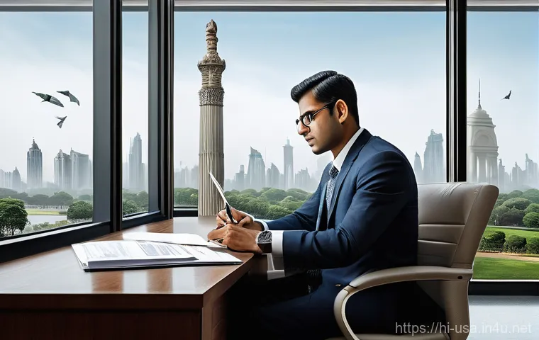미국 퇴직연금 제도 - **Prompt:** "An Indian-American man, approximately 45-55 years old, stands confidently between two g...